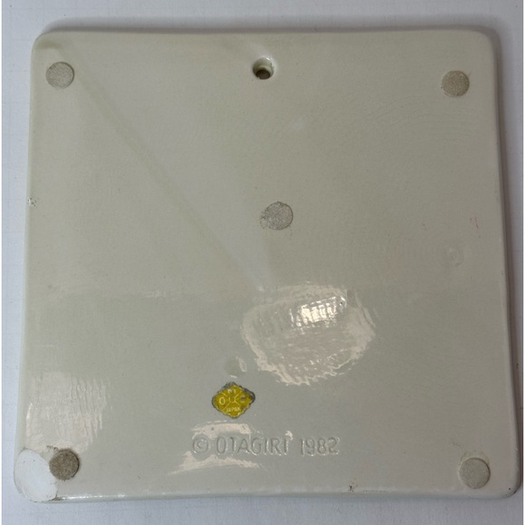 1982 Otagiri Duck Barn Ceramic Tile Wall Hanging Plaque Trivet 7 inch Square - Picture 4 of 4